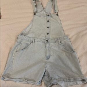 Women's Denim Overall Shorts
